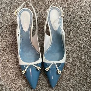 louis vuitton patent leather heels blue